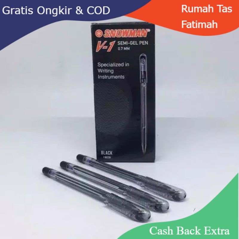 

Promo (ISI 12) PULPEN SNOWMAN V1 SEMI GEL PEN MURAH By Rumah Tas Fatimah