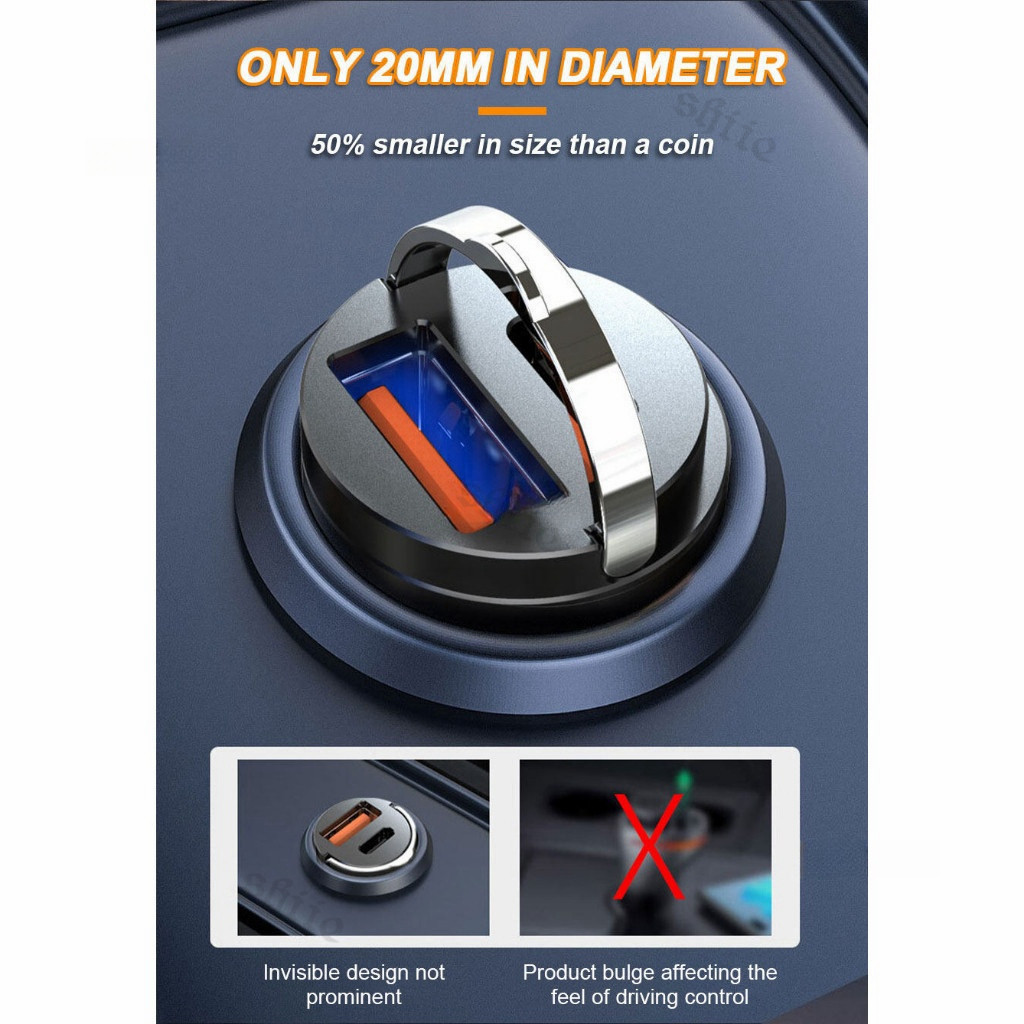 Mini Car Charger Dual Port 48 Watt R3MAX Fast Charging