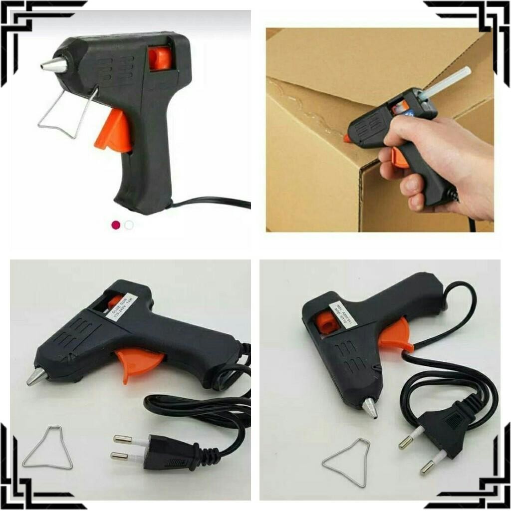 

HOT MELT GLUE GUN 10 WATT LEM TEMBAK PISTOL MINI 10W 20W ALAT LEM STICK KERAJINAN TANGAN PITA KAIN SERBAGUNA