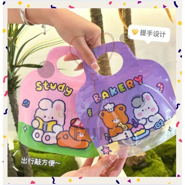 

Funfinds Bening Motif Kartun Unik Lucu Bahan Plastik PVC Ziplock Goodie Bag Plastik S-PO005