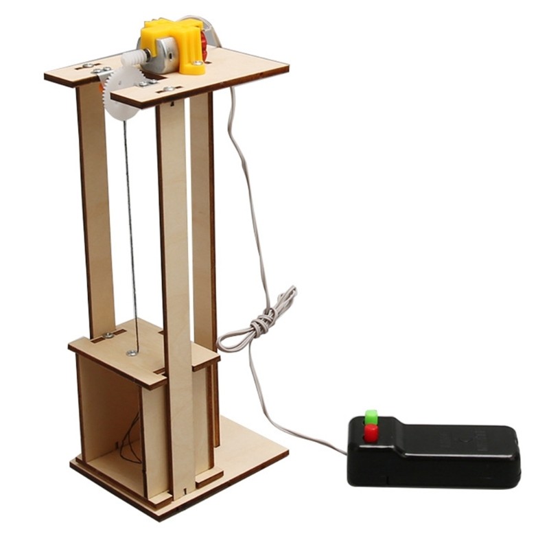 

DIY Elevator Toy Set Craft for Kids Science Model Electric Lift Experiment Kits for 7+ Years Old Boy Girl