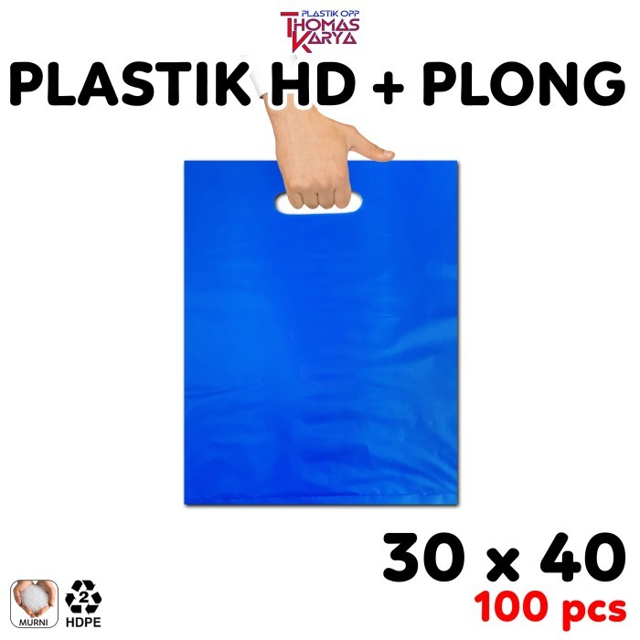 

Kantong Plastik HD Plong 30x40CM Shopping Bag Online Shop Pilih warna - 30x40 BIRU