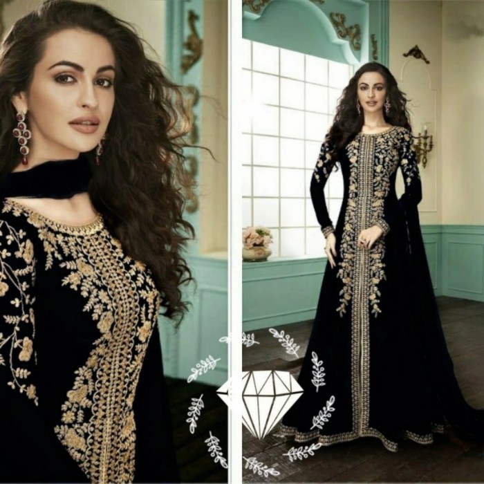 setelan Baju India Miss Dipika hitam baju muslim pesta murah sele at