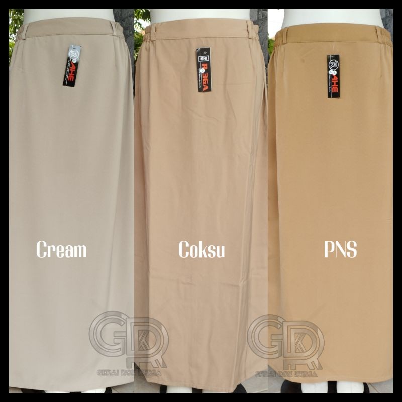 [PROMO GILA] Rok Span Coksu Panjang Jumbo Rok PNS Warna Kaki Rok PNS Wanita Jumbo Rok Kerja Span Rok