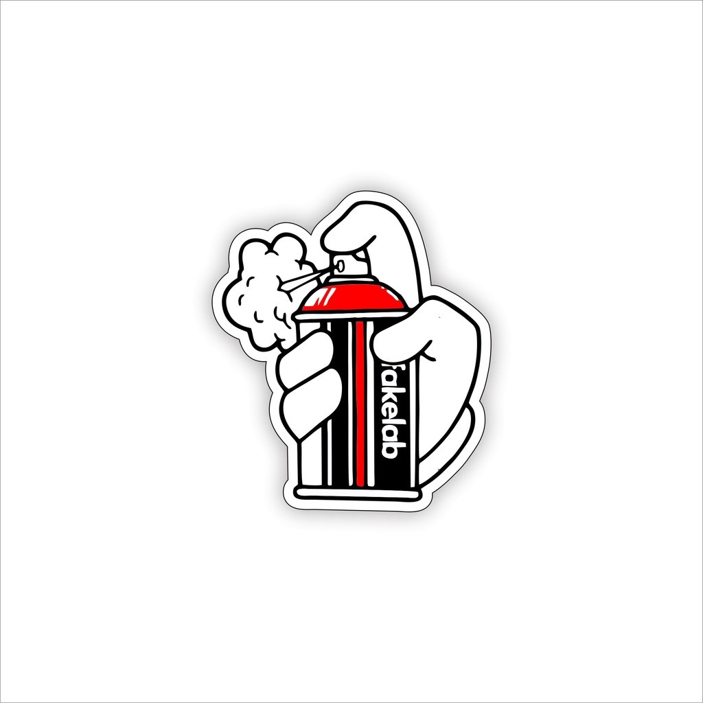 

Sticker Graftac Distro Brand Fakelab Stiker Distro Hypebeast striping tumblr laptop