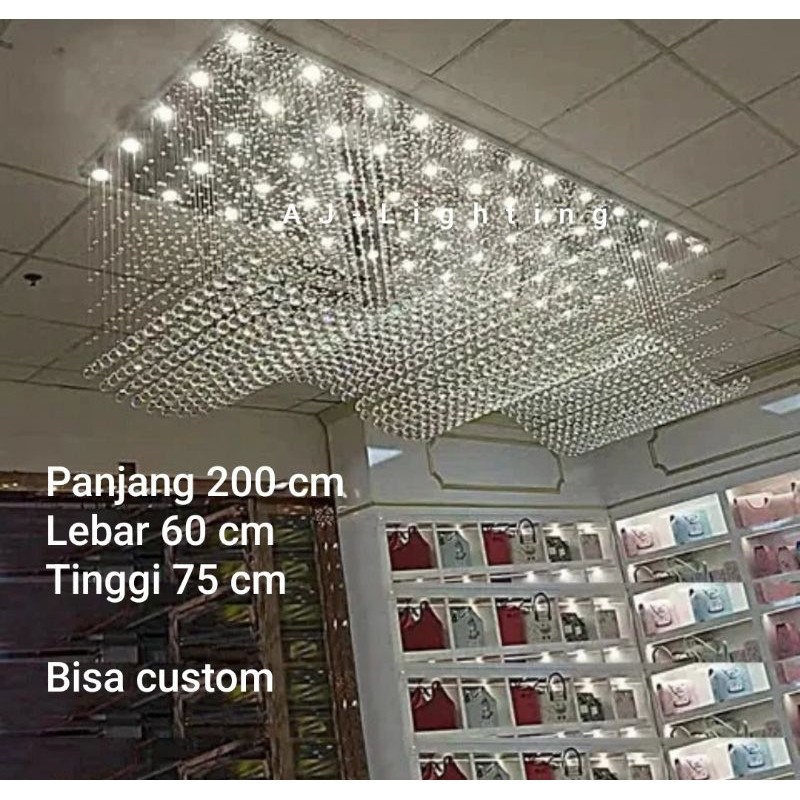 Lampu hias plafon ruang keluarga ruang tamu Lampu void Lampu kristal  SL47425