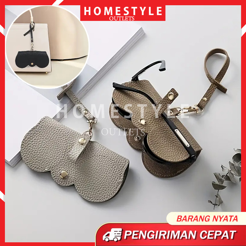 Case Kacamata Kait Tas Pouch Kacamata Sarung Kacamata Kulit Leather