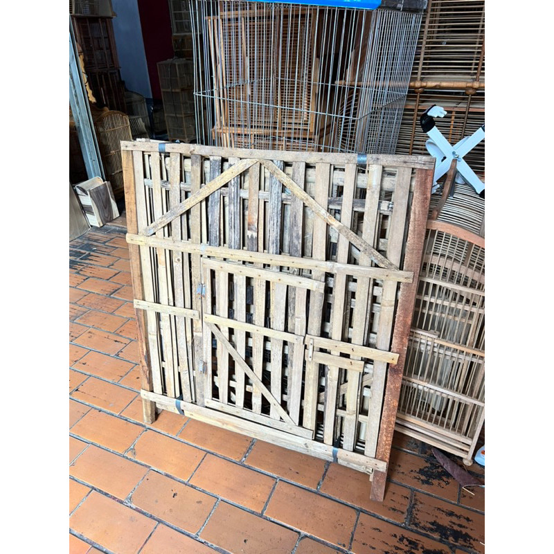 Bambu_Pring 1 Pcs (Fullset) Kandang Ayam Jago Kandang Ayam Bambu Kandang Ayam Lipat