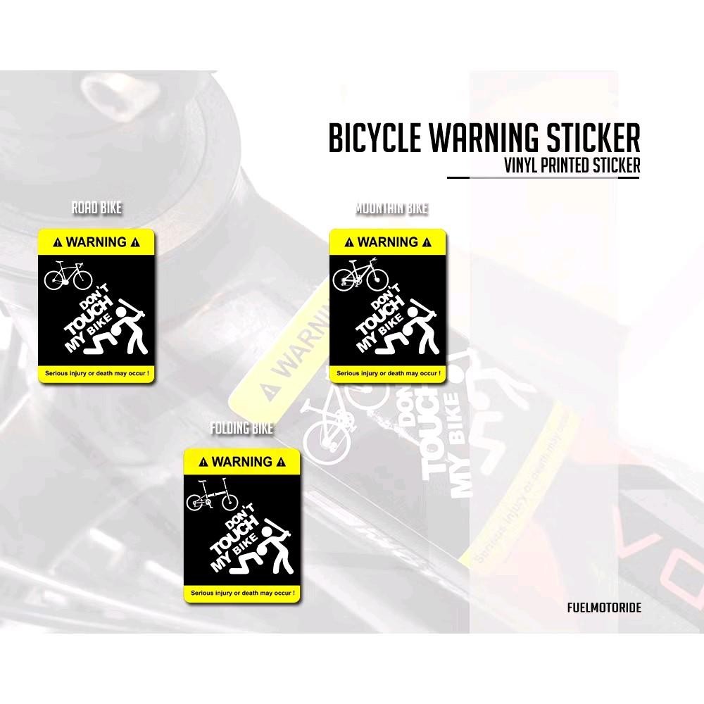 Sticker Warning Sepeda Road bike MTB Folding Bike Sepeda lipat fnhon