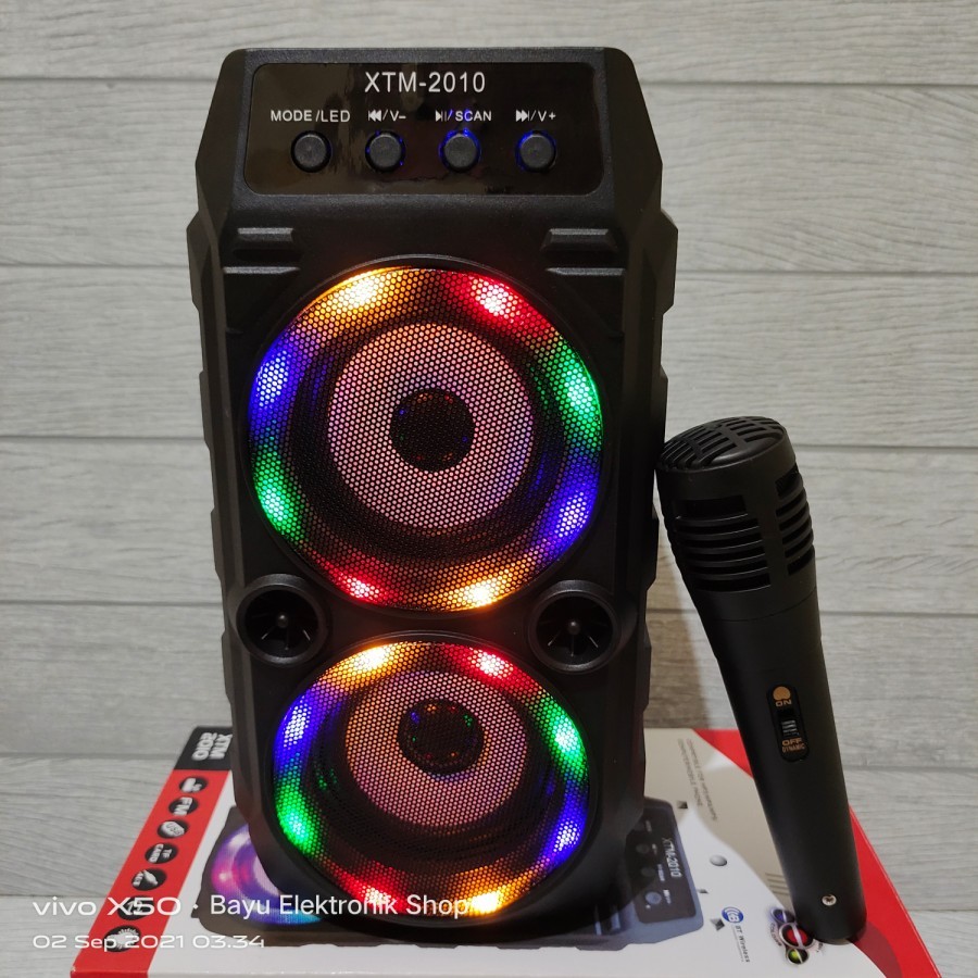 I* Speaker Mix Bluetooth Karaoke XTM2010 / Spiker Blutut Bonus mic Karoke Speker Blotot Radio XTM 20