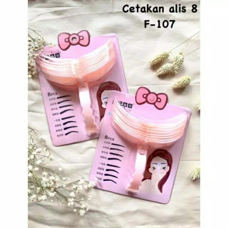 Cetakan Alis 8 In 1 Wanita Eyebrow Template / Delapan Model Alis Mata Cetakan Alis / Cetakan Alis Wa