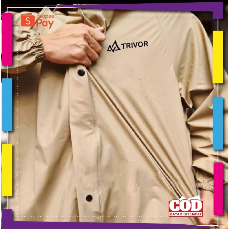 [PREMIUM BAHAN TEBAL] jas hujan anti robek jas hujan raincoat Trivor terlaris