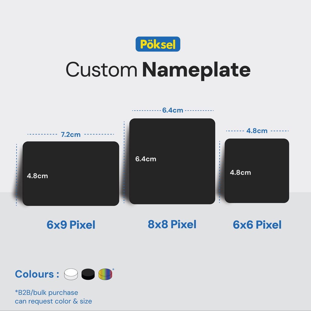 Poksel - Custom Sticker Nameplate for Pixel Portrait Art