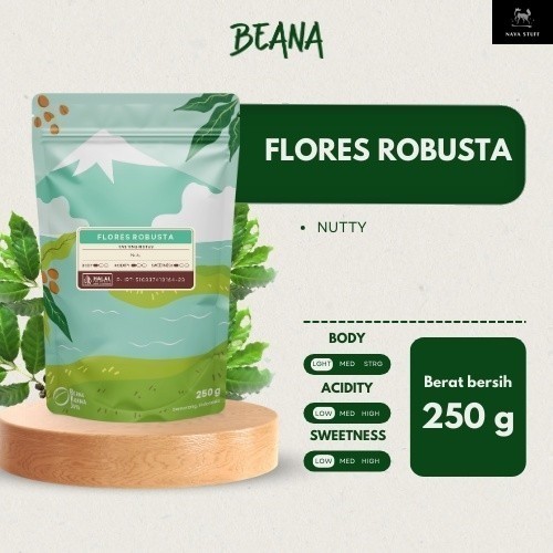 

Flores Manggarai Robusta Coffee Roasted Beans | Biji Kopi Bubuk 250gr - Beana Roastery Semarang