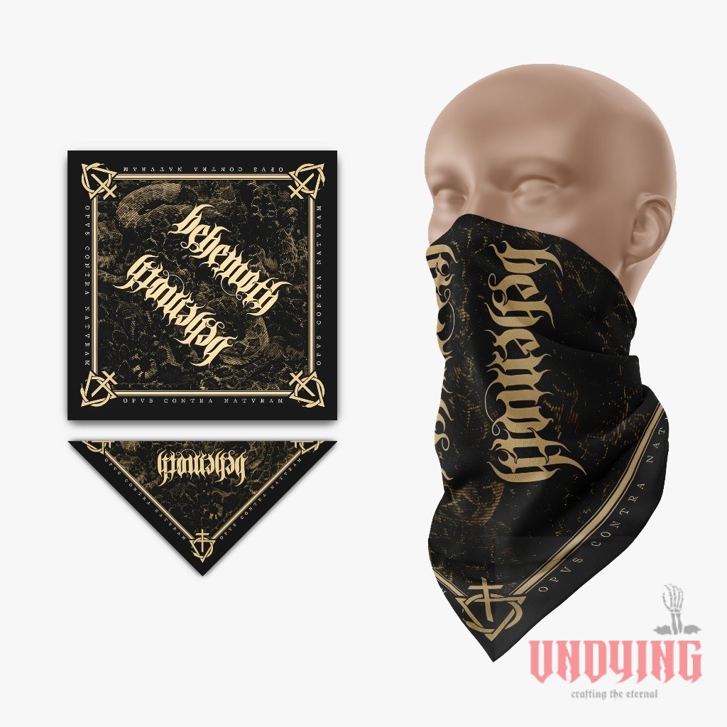 Behemoth - Bandana /Paisley Masker Scarf /Band Death Metal / Bandana Slayer Unisex /Skena Aksesoris 