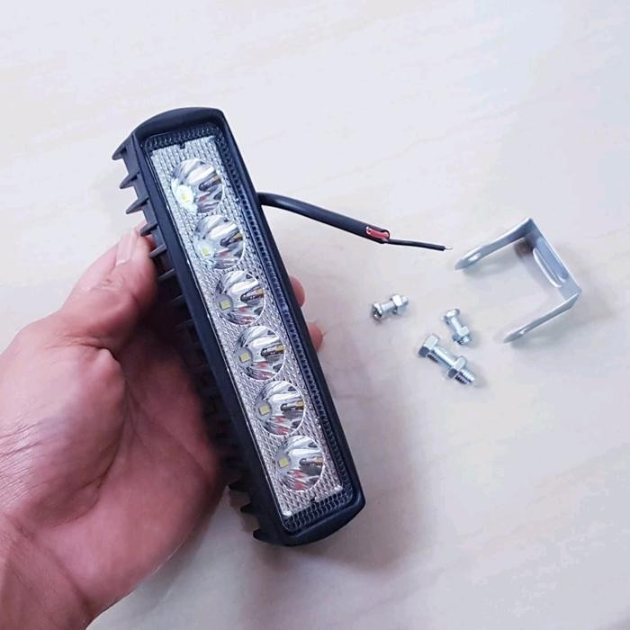 LAMPU LED MOTOR MOBIL KOTAK PERSEGI PANJANG 6MATA LED WATERPROOF/LAMPU LED TEMBAK SOROT 18W Car - KO