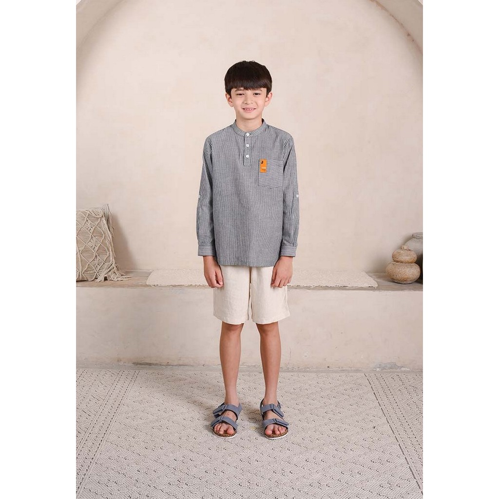 3Second Kids Boy's Stripe Shirt Long Sleeve Regular Fit Cotton Taka HP-090225