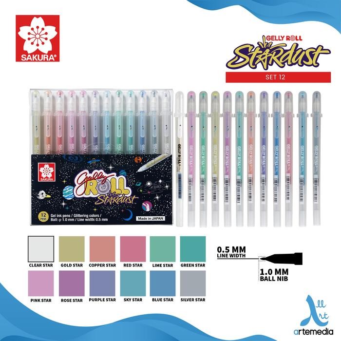 

Pulpen Warna Sakura Gelly Roll Stardust Color Set Gel Pen Bolpen - STARDUST 12