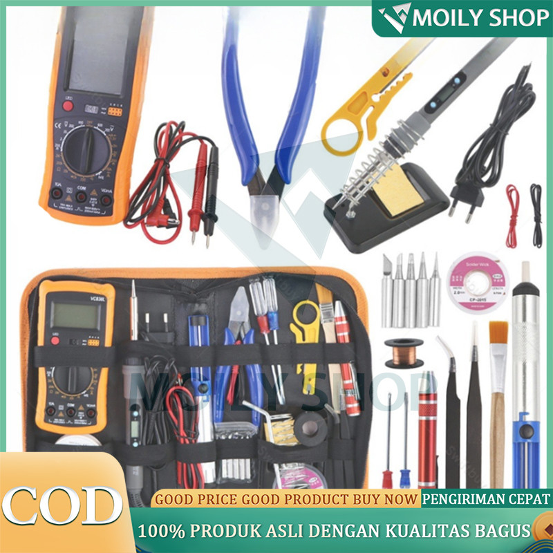 Paket Solder Listrik Lengkap Set Solder Listrik Lengkap dengan Multimeter Iron Tool Kit 220V 60W/Sol