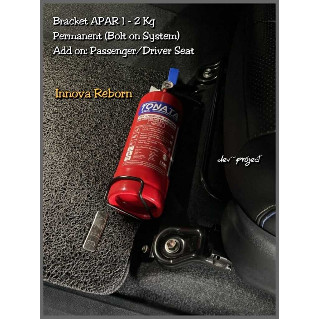 Bracket / Dudukan APAR di Kaki Jok Mobil Toyota Innova Reborn