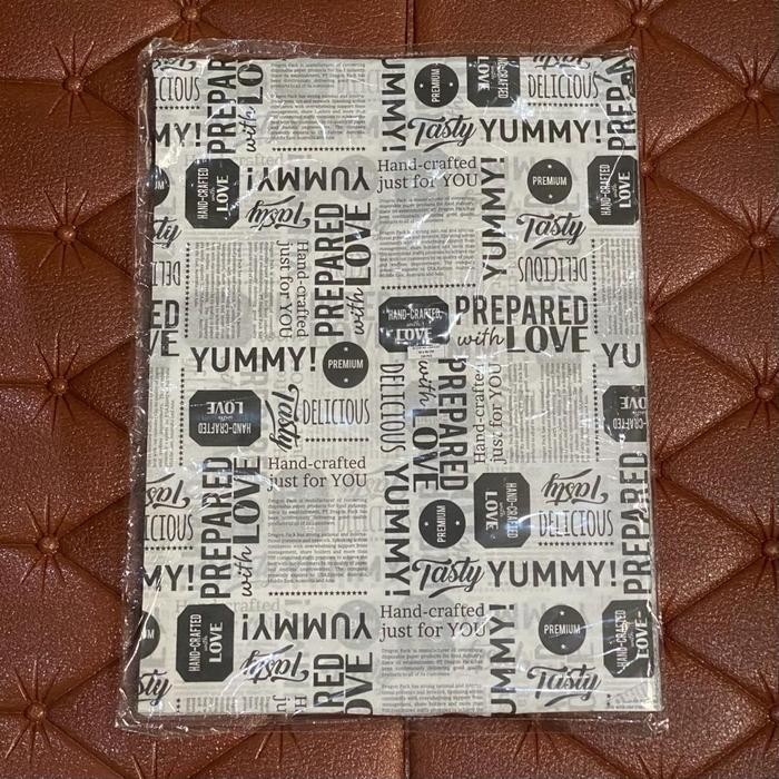 DAUN PISANG & KORAN ~ Kertas Nasi KFC LAMINASI uk. 30 x 40 cm - KORAN