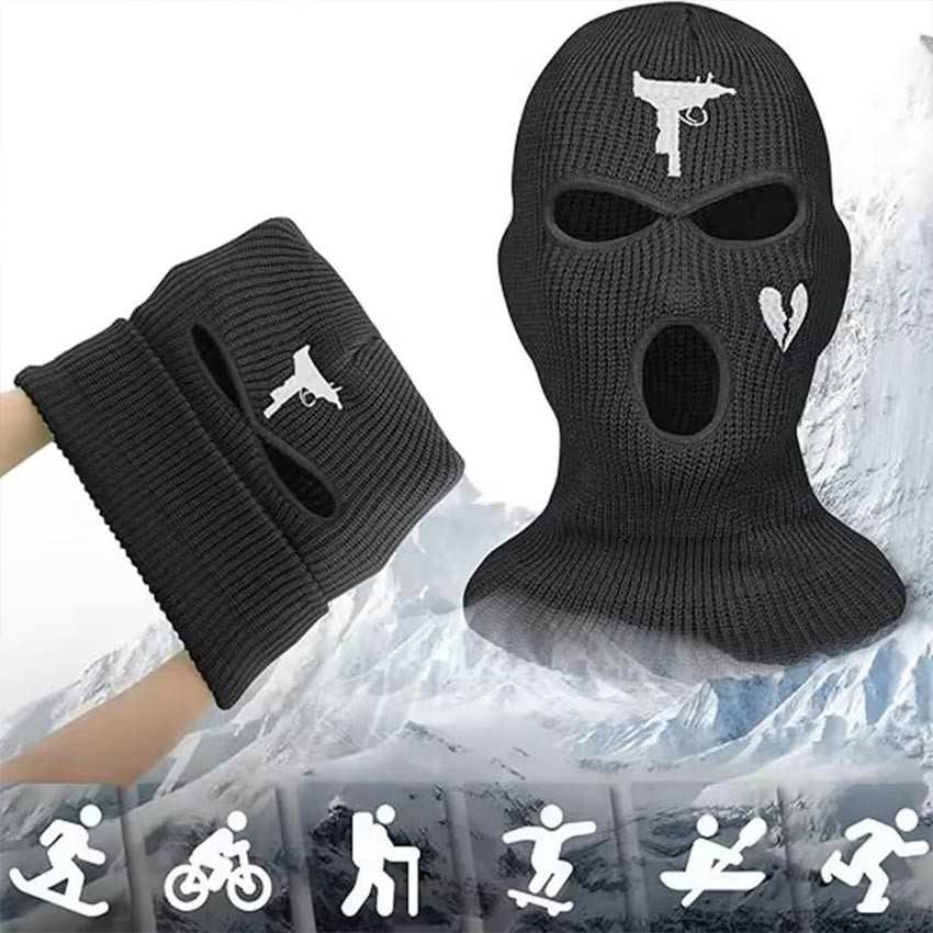 Balaclava 3 Hole Ski Mask Aesthetic Buff Masker Ninja Full Face Ski Mask Winter Premium Quality