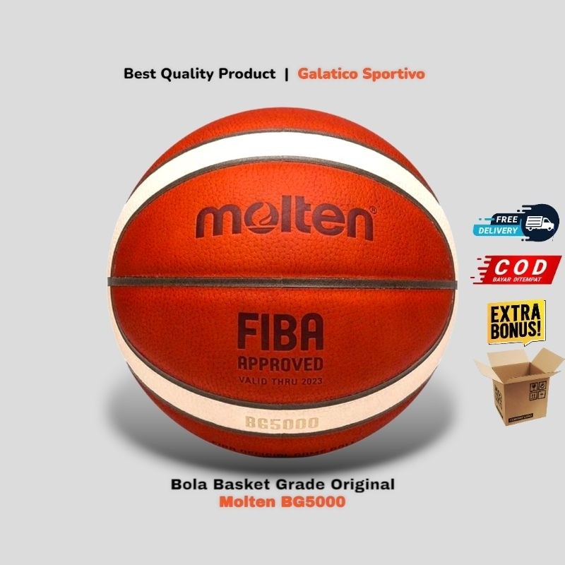 MOLTEN bola basket molten ORIGINAL MOLTEN BG5000 bola basket Molten BG5000 FIBA Official Match Ball
