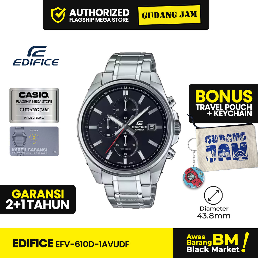 Edifice Pria EFV-610D-1AVUDF EFV-610D-1AV EFV-610D EFV610D EFV 610D