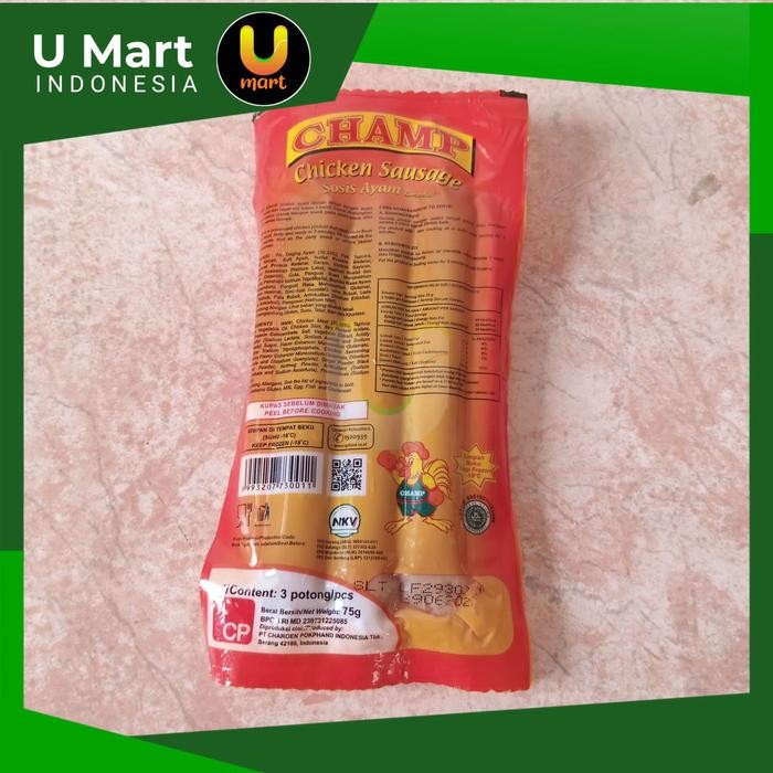 

U Mart - Champ Sosis Ayam 75 gram Isi 3