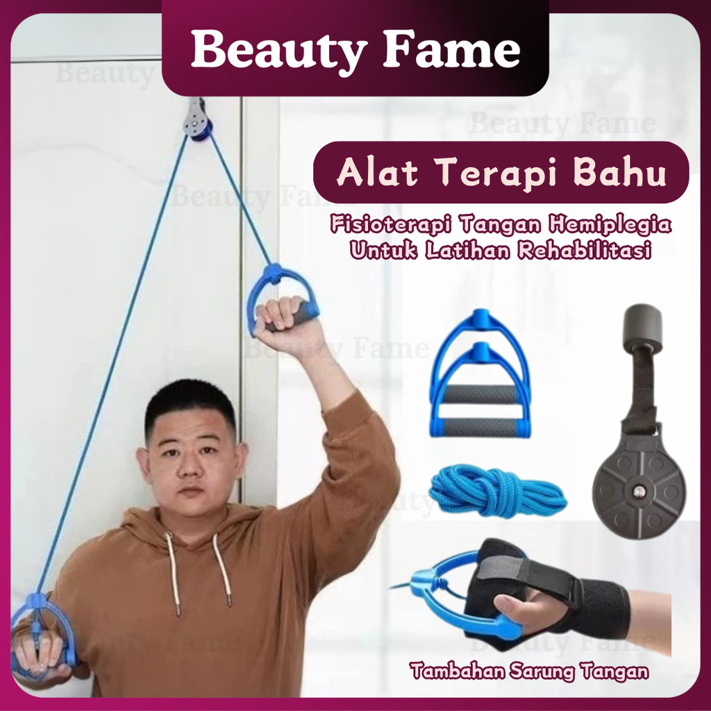 Beauty Fame GARANSI Alat Terapi Bahu Pulley Rehabilitasi Stroke Fisioterapi Tangan Latihan Hemiplegi