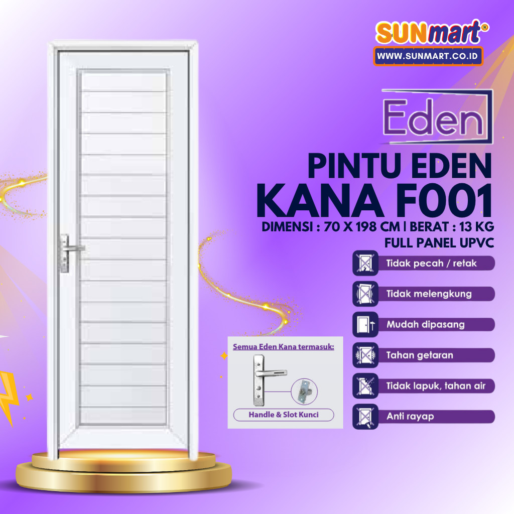 PINTU EDEN UPVC KANA 001 KANAN