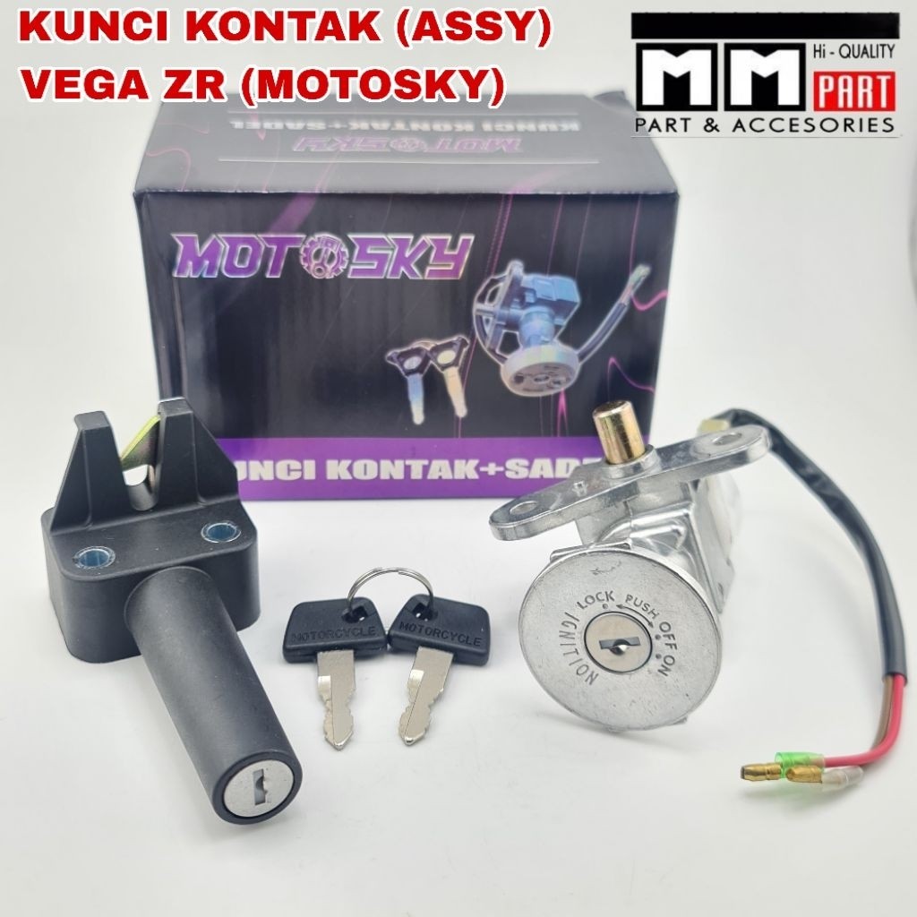 KUNCI KONTAK ASSY VEGA ZR MOTOSKY - KUNCI KONTAK + SADEL VEGA ZR VEGA RR