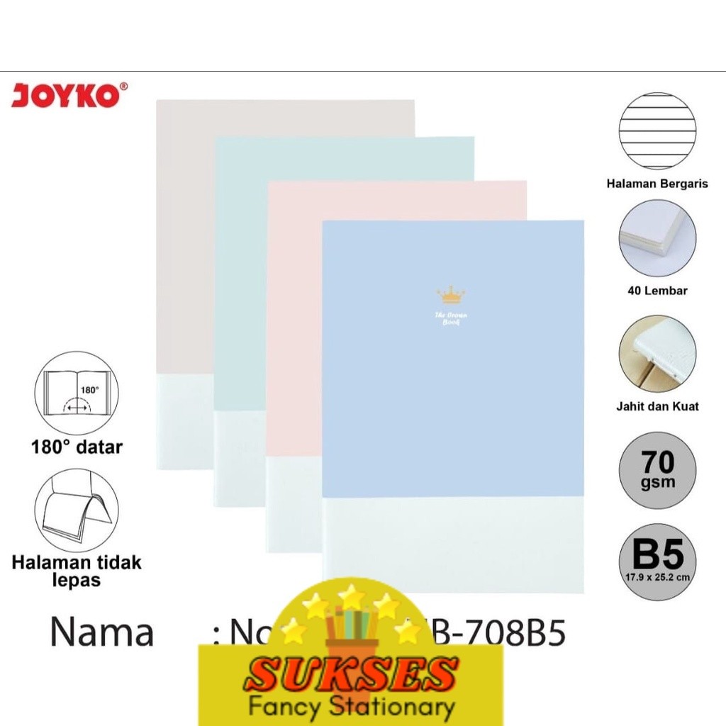 

Buku Tulis Catatan Bergaris Ruled Notebook Joyko Nb-708 B5