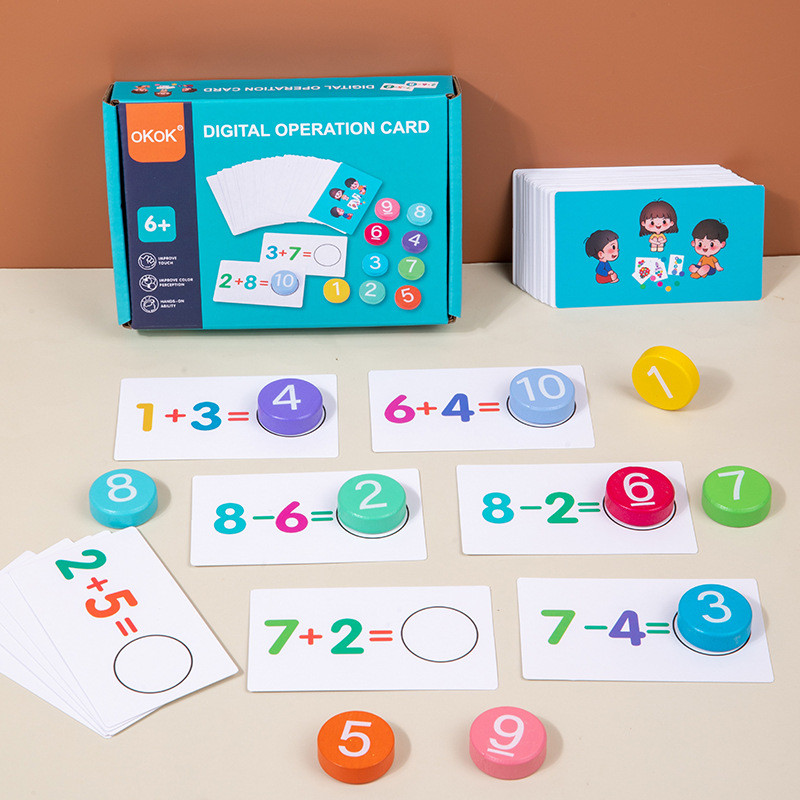 Montessori Children Number Calculate Board Kids Mathematical Operation Set Educational Logical Think
