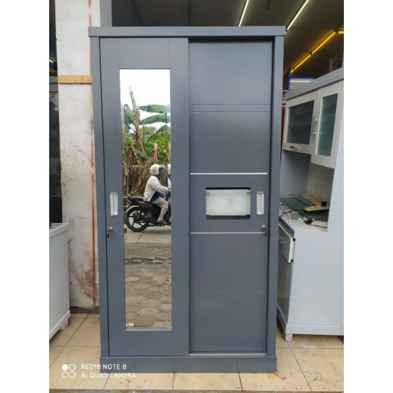 Lemari Pakaian Lemari Baju Kayu 2 Pintu Duco Sliding