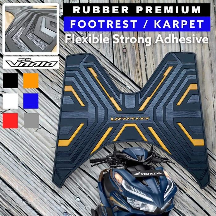 karpet pijakan vario 125 150 bordes pijakan vario 125 alas kaki motor - Kuning