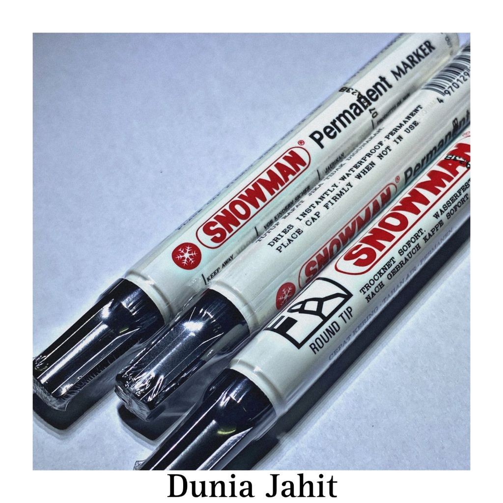 

SPIDOL SNOWMAN PERMANENT WARNA HITAM PER PCS - Area Jahitan