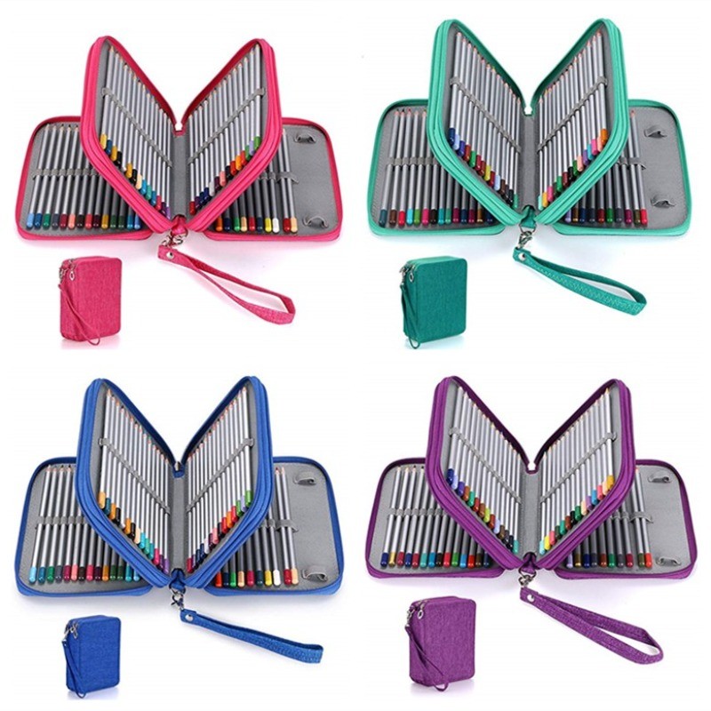 

Oxford Cloth 72color 78 Hole Art Painting Pen Bag Student Stationery Bag Students Beginner Sketch Art Painting Materials Storage