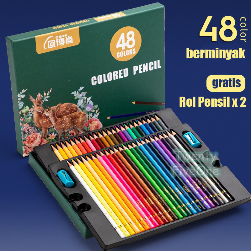 

OBOS Oil Pencil Color Pensil Warna Minyak 48/72 Pencil Color Set