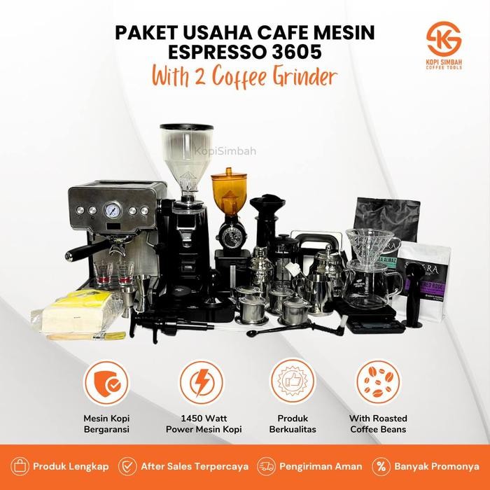 BARU Paket Coffee Machine Maker Alat Kopi Grinder Komersil Set Lengkap Kopi Susu Kekinian untuk buka