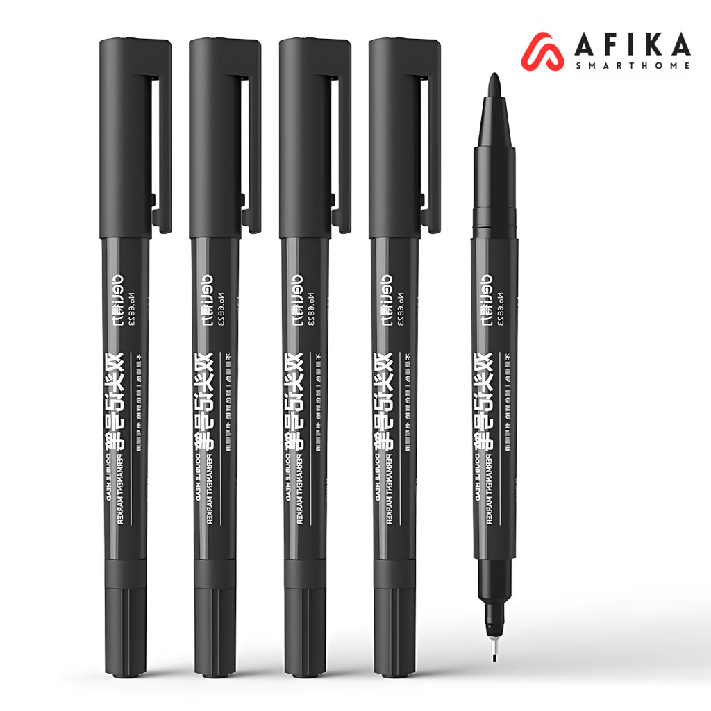 

Pena Permanen Dual Head Tip Marker Pens Waterproof