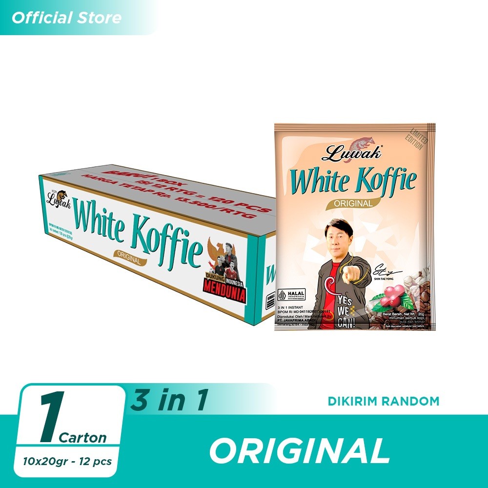 

Luwak White Koffie Original 10x20gr - 12 pcs [Carton]