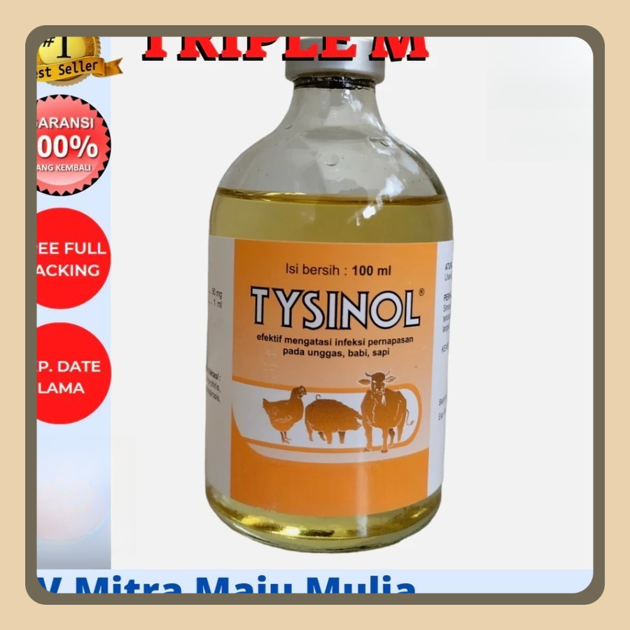 Tysinol 100 ml Medion Antibiotik Pernapasan Penyakit Hewan Ternak Sapi Babi Bebek Ayam