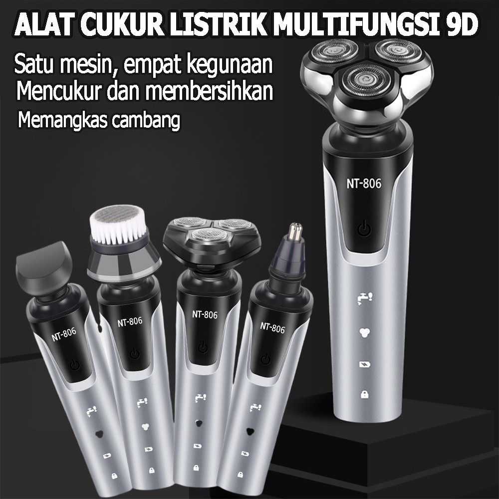 4In1 Alat Cukur Kumis Dan Jenggot Cukur Kumis Elektrik Pria Shaver  Pencukur Jenggot Kumis Elektrik