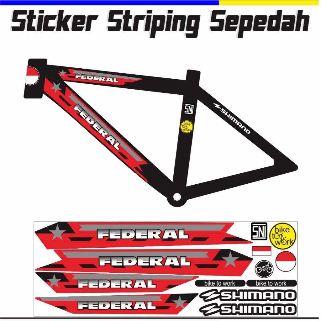 STRIPING SEPEDAH / STRIPING SEPEDAH VARIASI /FEDERAL MOTIF SIMPLE