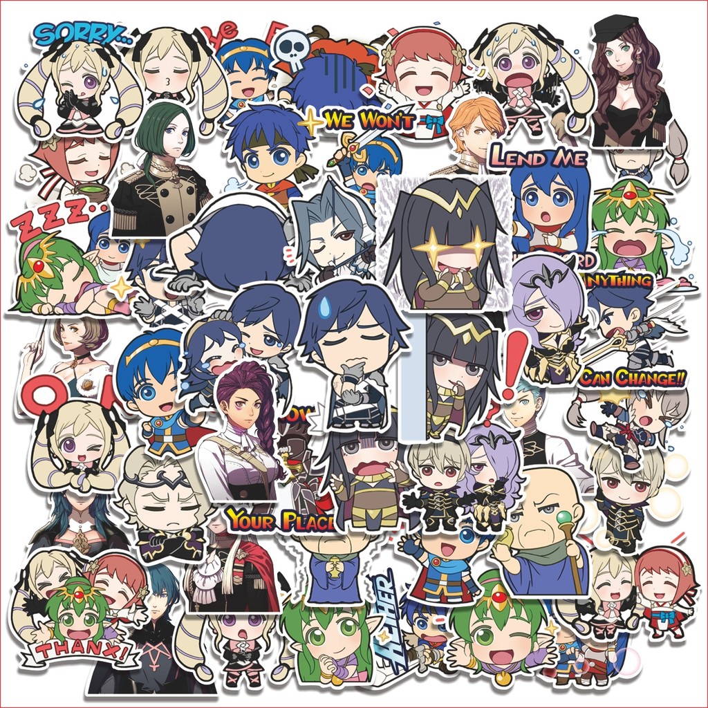 

COD 50 Pcs Stiker Fire Emblem Link Lucu Anti Air Untuk Dekorasi Notebook Sepeda Skateboard Handphone DIY