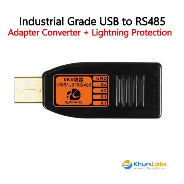 

GB99 Industrial Grade USB to RS485 Adapter Converter Lightning Protection - 2 Port RS485