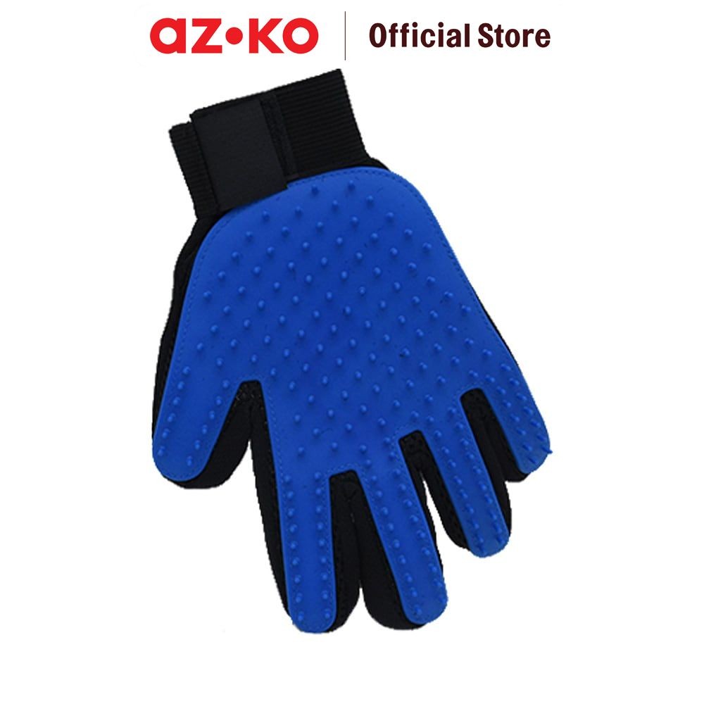 AZKO Paws N Tail Sarung Tangan grooming 17x23.5cm - Biru Grooming Gloves Sisir Sarung Tangan Anabul 