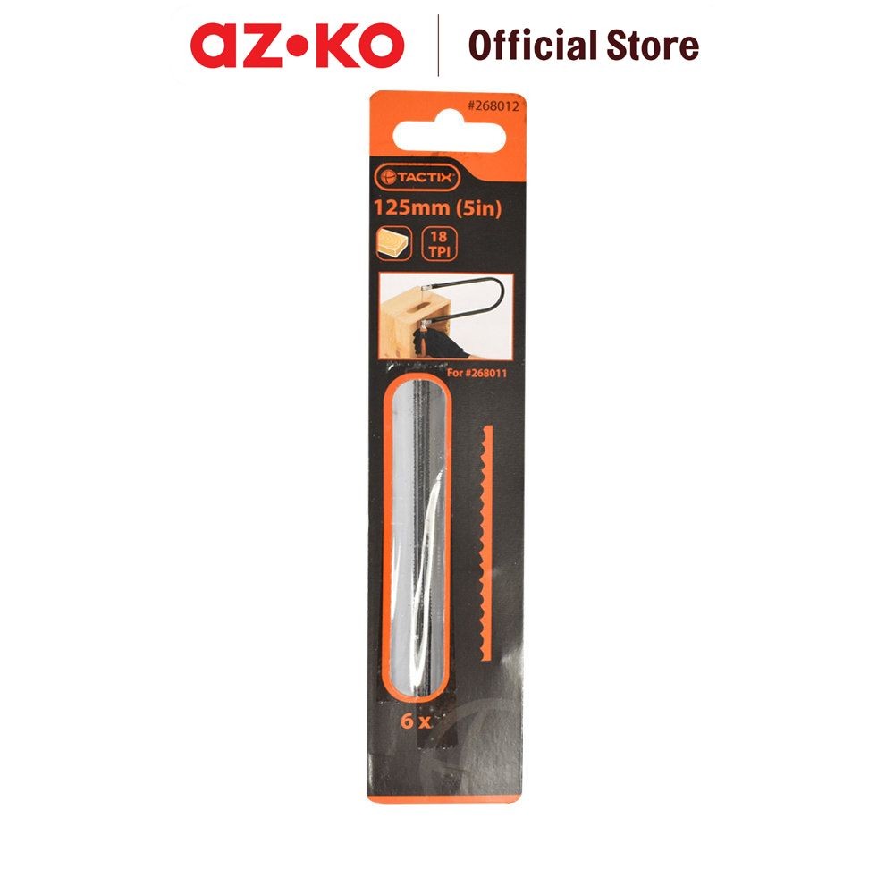 AZKO Tactix Set Mata Gergaji Ukir Kayu 12.5 cm 6 Pcs Aksesoris Chainsaw Part Gergaji Mesin Saw Blade