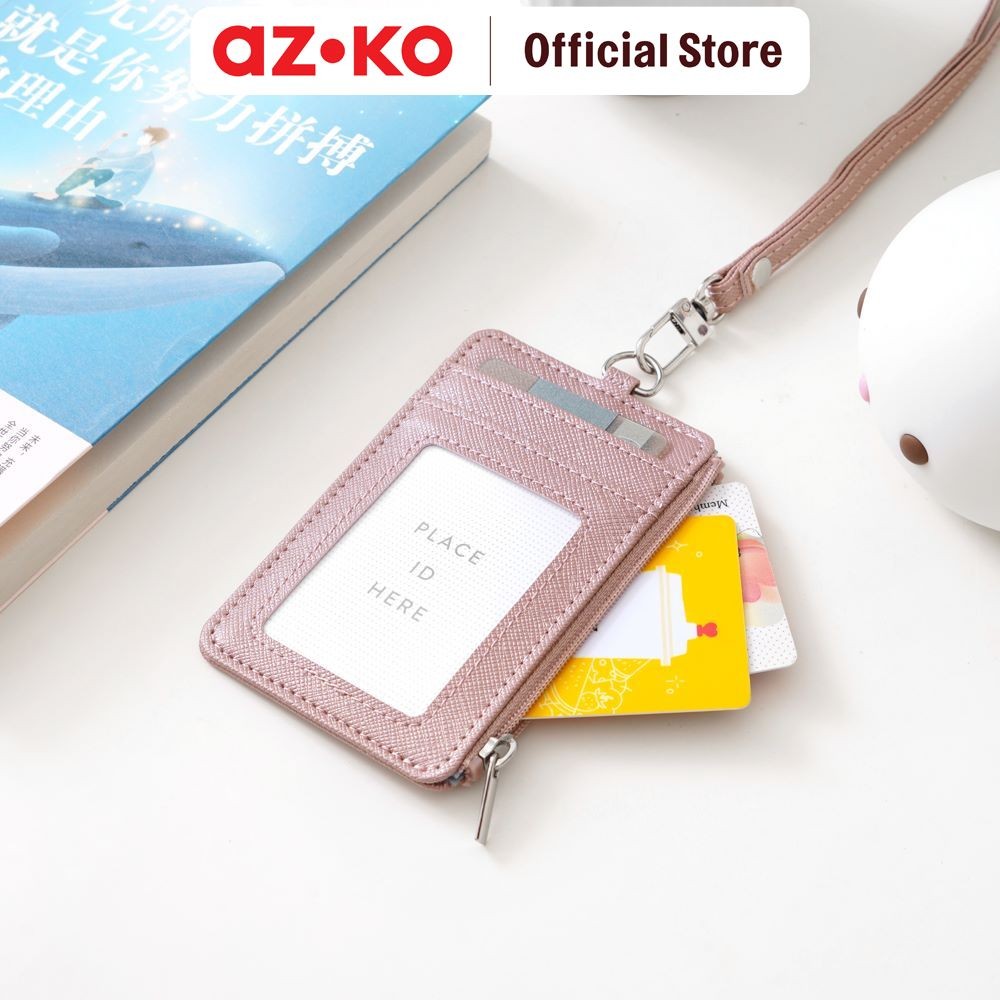

AZKO Ataru Holder Id Card Dengan Resleting - Rose Gold
